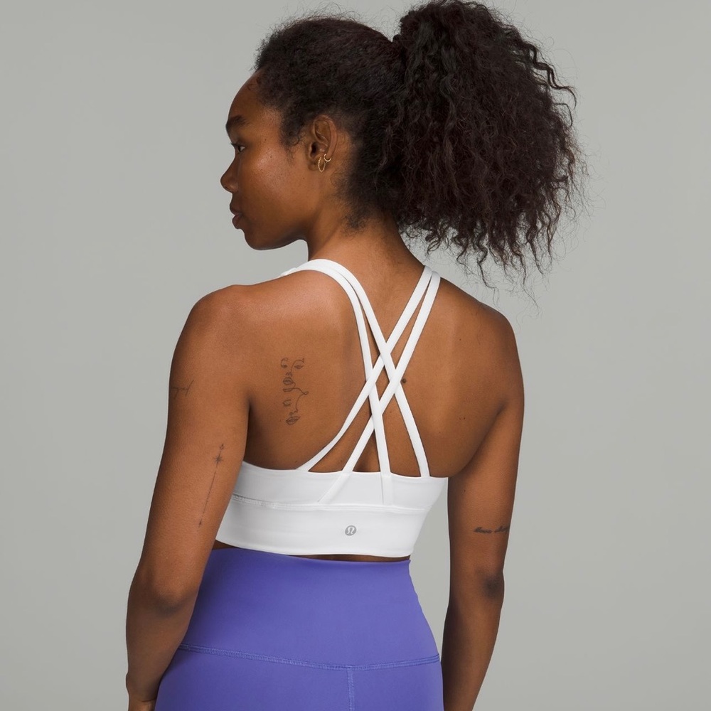 Women’s Lulu Lemon White Energy Longline Sports Bra! Never worn, size: 2